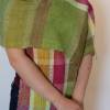 Handgewebter bunter Schal aus Leinen und Baumwolle Bild 5