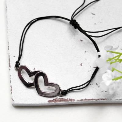 Herzen • Armband Makramee | Farbwahl | Armschmuck | Geschenkidee Frau | Freundin | Schwester | Mama