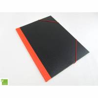 Eckspannermappe, DIN A4, orange schwarz, Mappe Bild 1