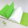 Tagebuch, DIN A5, Vorhängeschloss abschließbar, hell-grün weiße Punkte, 150 Blatt, handgefertigt Bild 4