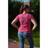 T-Shirt - Turniertrottel Deluxe - pink meliert  - für Damen Bild 1