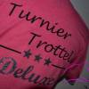 T-Shirt - Turniertrottel Deluxe - pink meliert  - für Damen Bild 3