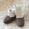 Baby-Schuhe aus Woll-Walk, warm und weich, perfekt für Baby-Trage, Tragetuch oder Kinderwagen Bild 2