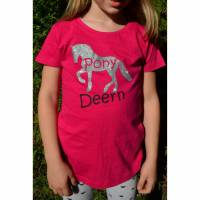 T-Shirt - Pony Deern - pink - für Mädchen Bild 1