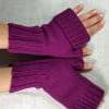 Lange Handschuhe für Damen, handgestrickte Armstulpen aus Bio Wolle viele Farben Bild 4