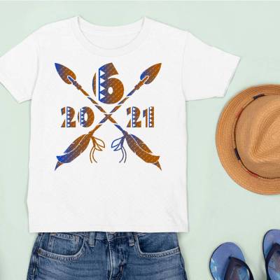 Bügelbild Geburtstag Indianer mit Pfeilen – personalisierbar | Serie 6