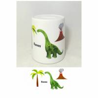 Spardose "Dino" personalisiert mit Namen Bild 1