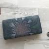 Geldbörse Geldbeutel Geldtasche - Jeansstoff bestickt Mandala Romantik Style Schuppen Meerjungfrau Bild 2