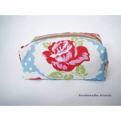 Kosmetiktasche Schminktasche romantisch mit Rosen