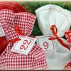 Adventskalender Stoff Säckchen mit gestickten Zahlen für Kinder und Erwachsene, Weihnachten, Advent, verschiedene Farben Bild 10