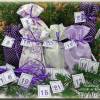 Adventskalender Stoff Säckchen mit gestickten Zahlen für Kinder und Erwachsene, Weihnachten, Advent, verschiedene Farben Bild 4