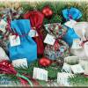 Adventskalender Stoff Säckchen mit gestickten Zahlen für Kinder und Erwachsene, Weihnachten, Advent, verschiedene Farben Bild 7