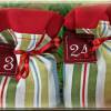 Adventskalender Stoff Säckchen mit gestickten Zahlen für Kinder und Erwachsene, Weihnachten, Advent, verschiedene Farben Bild 4