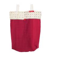 rote Stofftasche Mit Innenfutter und langen Henkeln, auch für schwere Einkäufe geeignet, Einkaufstasche, Schultertasche, Bild 1
