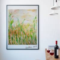 Acrylbild  **Sommerwiese**, 30 cm x 40 cm auf Malpapier, Wandbild, Art, SoMa-Art Bild 1