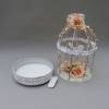 Hochzeit-Tischdeko, Vogelkäfig mit Lichterkette, rosa-weiß, (Vintage)-Landhaus-Dekoration Bild 6