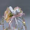 Hochzeit-Tischdeko, Vogelkäfig mit Lichterkette, rosa-weiß, (Vintage)-Landhaus-Dekoration Bild 8