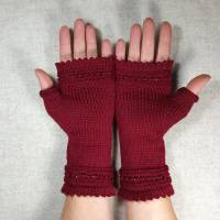 Armstulpen für Damen, viele Farben, fingerlose Handschuhe Biowolle Bild 10