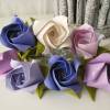Lichterkette kleine Rosen Lavendel, Tischdeko Taufe, Hochzeit, Konfirmation, Geburtstag Bild 4