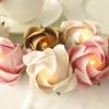 Lichterkette mit Rosen Blüten in Creme und Gold, Deko Goldene Hochzeit, Tischdeko, Geschenk Bild 9