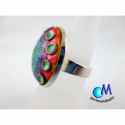 Finger-Ring Seeblume handarbeit Unikat Art 1241