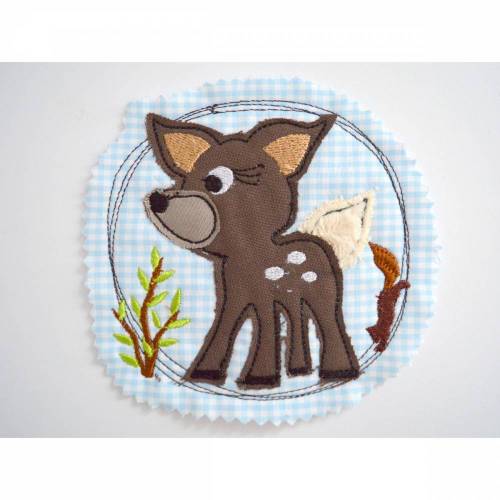 Stickdatei Reh Rehkitz doodle 2er SET 16x16cm und 16x20cm