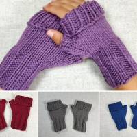 Warme Handschuhe fingerlos für Kinder ab 6, viele Farben Bild 1