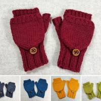 Babyhandschuhe mit Kappe aus Bio-Wolle, viele Farben möglich, Marktfrauenhandschuhe Bild 1