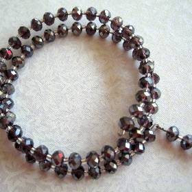 Spiralarmband Wickelarmband lila Glitzer