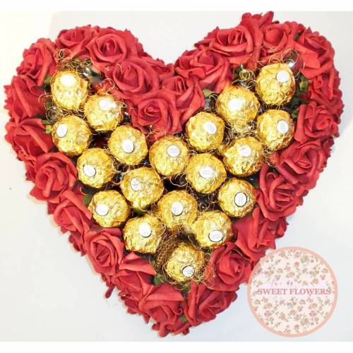 Rocher Pralinen Rosen Herz - Geschenk Schokolade Geschenk Schokolade Geburtstag