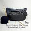 Knotentasche japanisch schwarz bronze, Projekttasche für Strickzeug Bild 3