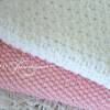 Spültuch - Spüllappen - Waschlappen -  2 Stück als Set -Baumwolle - handgestrickt & gehäkelt, rosa & weiß Bild 4