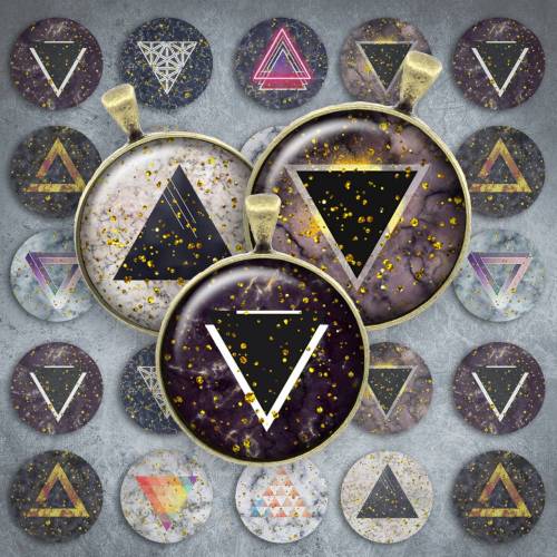 258 - Cabochon Vorlagen, 25mm 18mm 14mm 12mm, rund, Cabochon Motive, Bottle Cap images Modern Art geometrisch Dreiecke