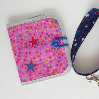 Kindergeldbeutel mit Schlüsselband – Bunte Geldbörse für Kinder, Sterne, Schulanfang, Taschengeld, Sterntaler