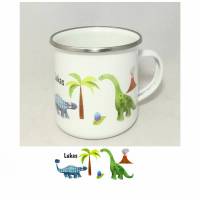 Tasse mit Namen personalisiert Motiv "Dino" " Bild 1