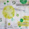 Acrylbild in Gelb und Grün mit geometrischen Formen, ungerahmt, Wandbild, Wanddekoration, Kunst, Moderne Malerei Bild 5
