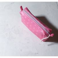 Mäppchen rosa Faulenzer  Kosmetiktasche Wachstuch Bild 1