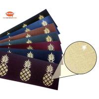 Metallic Bordüre - Gold: Ananas | Vinyl-Vliesbordüre - edler Metallic-Effekt - 18 cm Höhe Bild 1