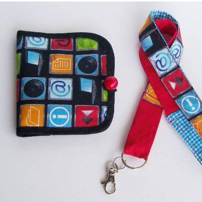 Kindergeldbeutel mit Schlüsselband – Perfekte Geldbörse für Kinder & Schulanfang, Taschengeldbörse Computermotiv