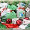 Adventskalender EULE, Stoff Säckchen mit gestickten Zahlen für Kinder und Erwachsene, Weihnachten, Advent, verschiedene Farben Bild 5