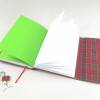 Tagebuch mit Vorhängeschloss, abschließbar, rot Schottenkaro, 150 Blatt, DIN A5, handgefertigt Bild 4