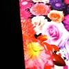 Softshell-Stoff Druck Flowers Blumen weiß rosa rot lila auf scharzem Grund mit schwarzer Innenseite  Limited Edition Bild 4