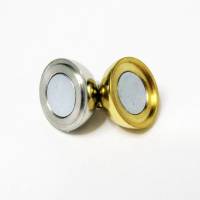12 mm Stark Magnetverschluss Edelstahl Gold/Silber Bild 2