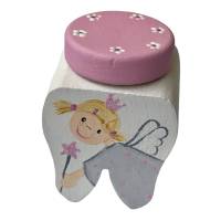 Milchzahndose Zahndose für Mädchen Zahnfee weiß rosa Bild 1