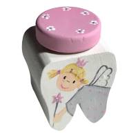 Milchzahndose Zahndose für Mädchen Zahnfee weiß rosa Bild 2