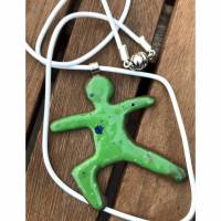 Schmuckband mit Yogafigur aus Keramik (Grün) Bild 1