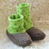 Baby-Schuhe aus Woll-Walk, warm und weich, perfekt für Baby-Trage, Tragetuch, Kinderwagen, Walkschuhe, Wollschuhe Bild 2