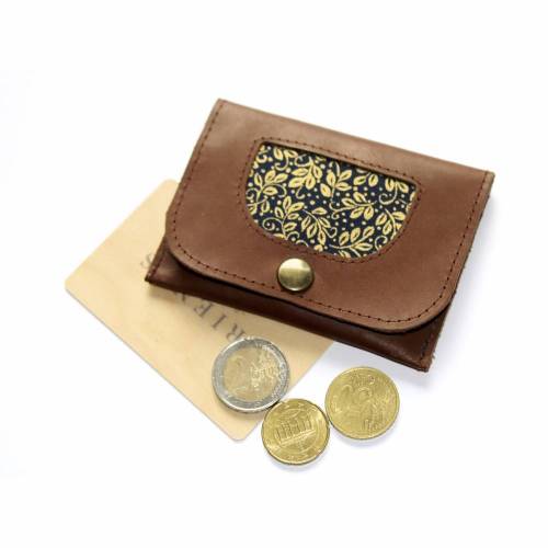 Kleines Portemonnaie aus Leder „Halbkreis”