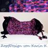 Kissen- Hülle Rolle Knöpfe Zöpfe Seesack- Design gehäkelt aus Wolle von Lana Grossa Bild 8