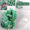 Sommerset Sonnenhut Häkelkette Häkelarmband mit Perlenverzierungen für Mädchen Grün Petrol Türkis Hellgelb im Farbverlauf Bild 6